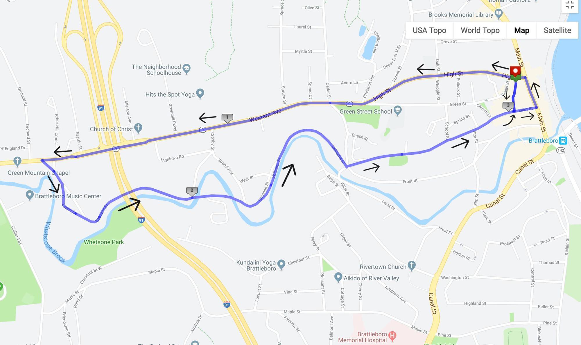 Jingle Bell Jog course map