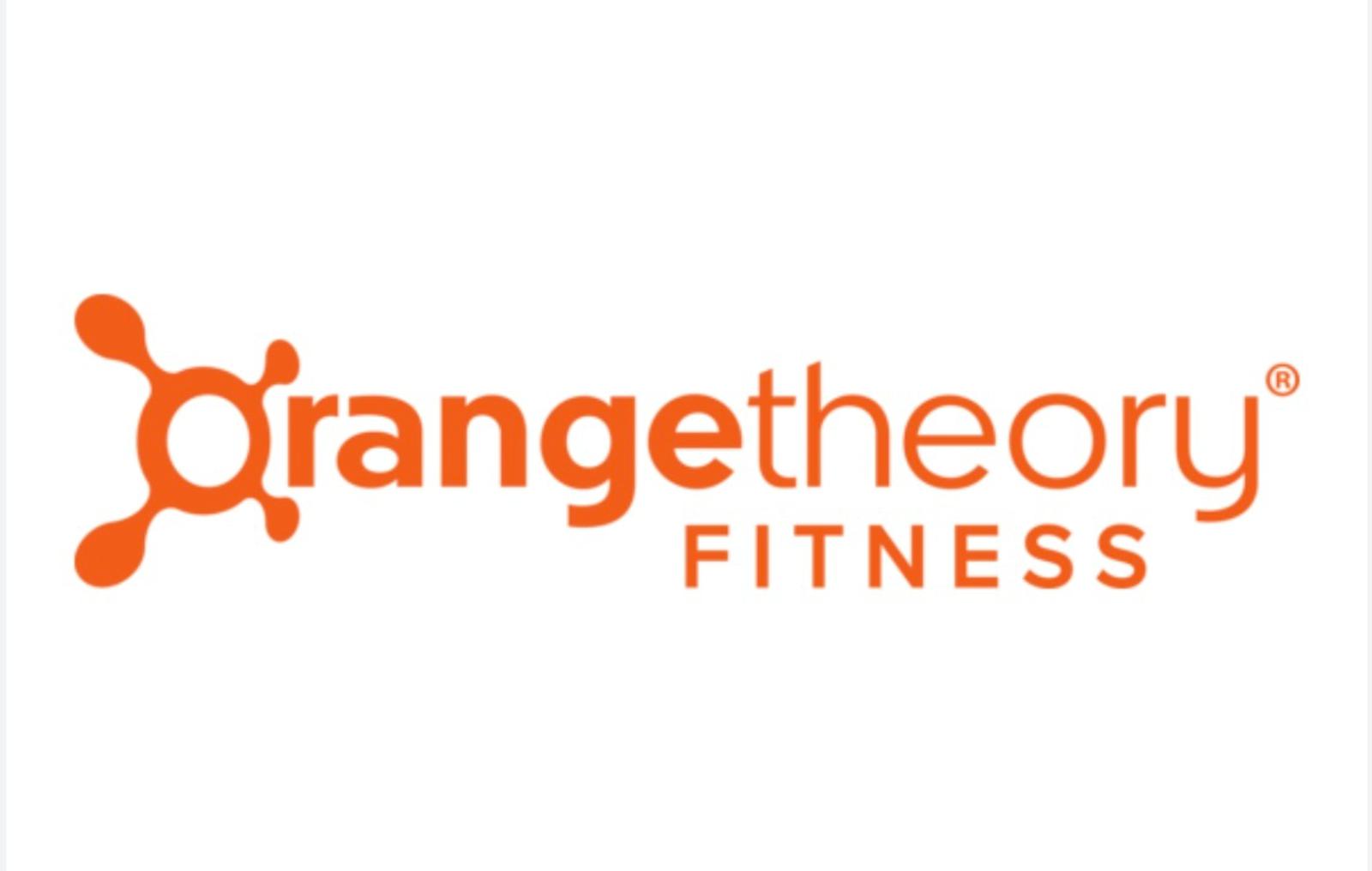 The Orangetheory Fitness logo features the brand name in orange text, with an orange molecular-shaped symbol to the left of “orangetheory” and the word “FITNESS” in uppercase letters below “theory.”.