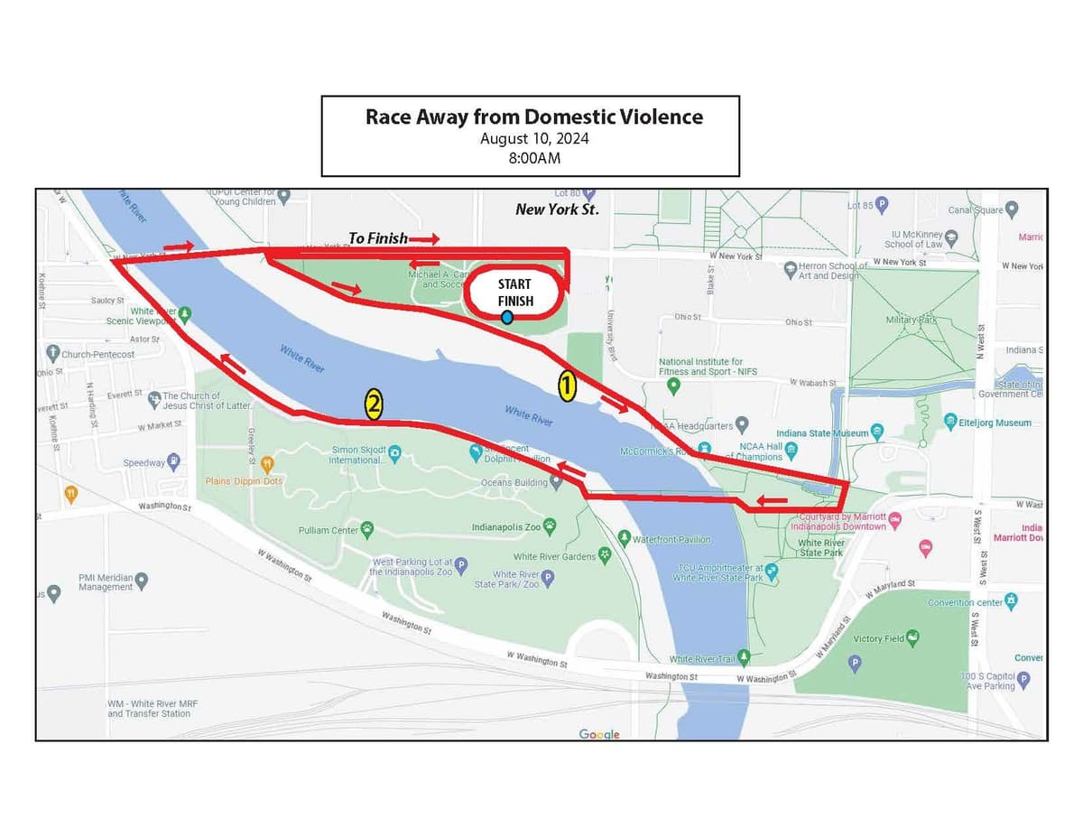 Race Away From Domestic Violence course map