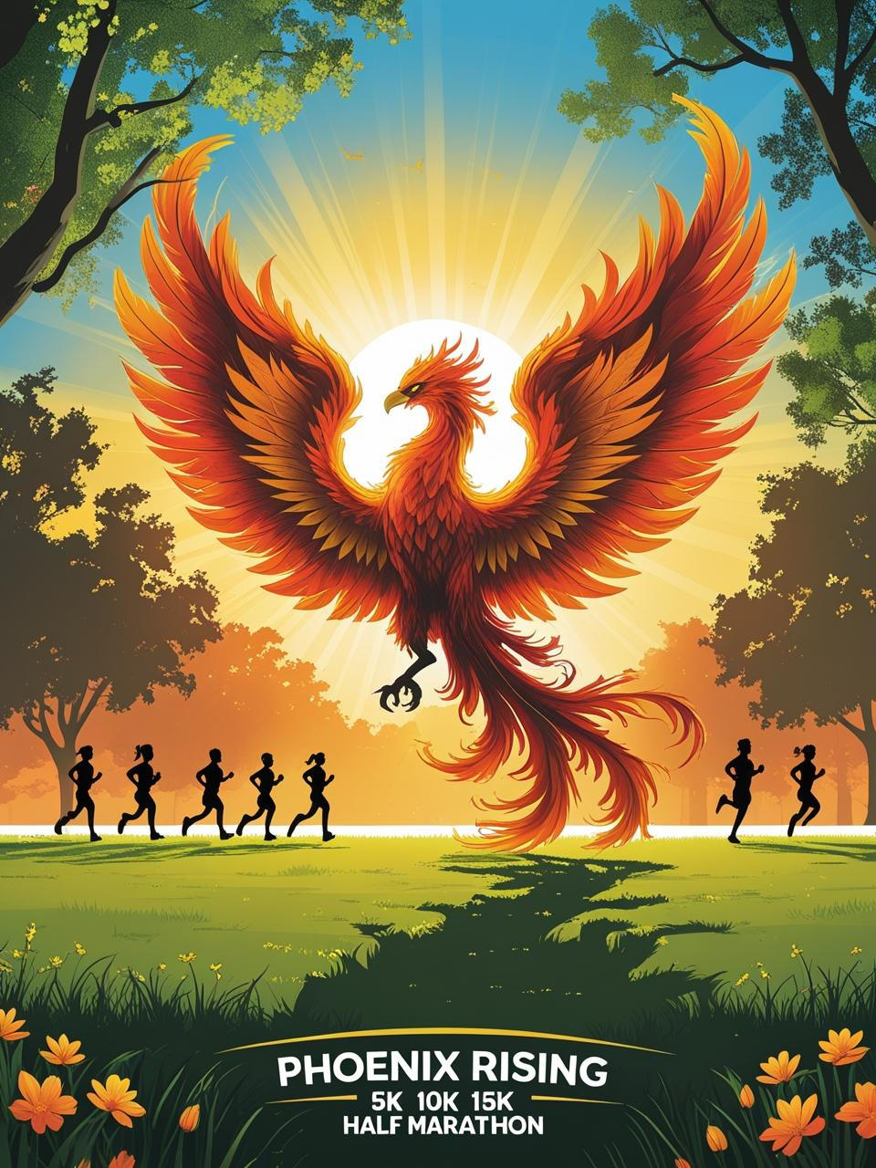 Phoenix Rising 5k, 10k, 15k, Half Marathon