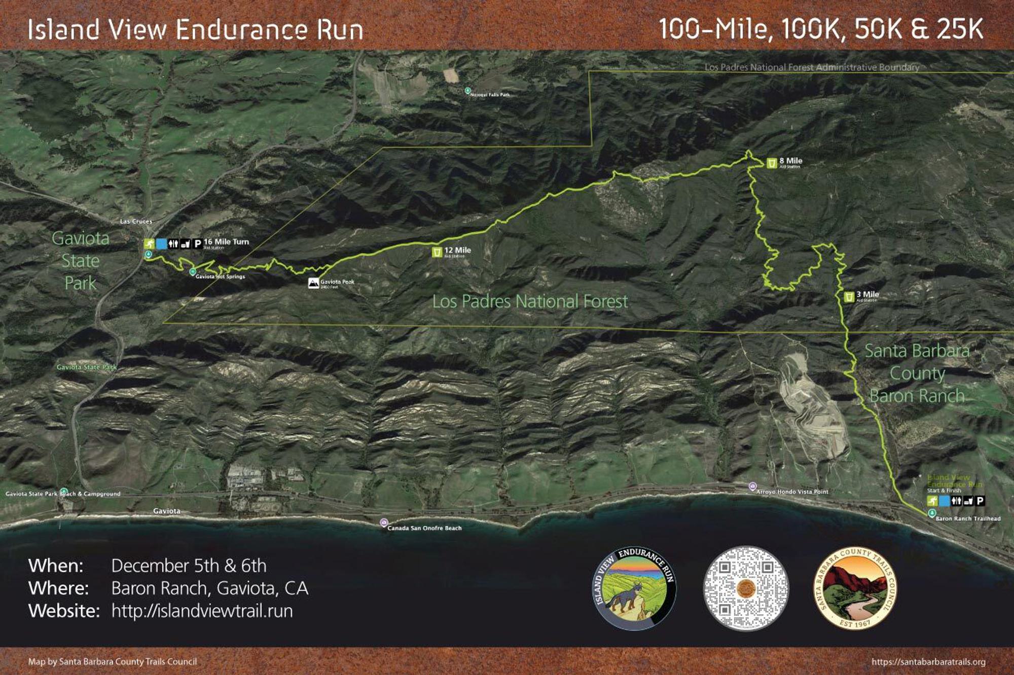Island View Endurance Run course map