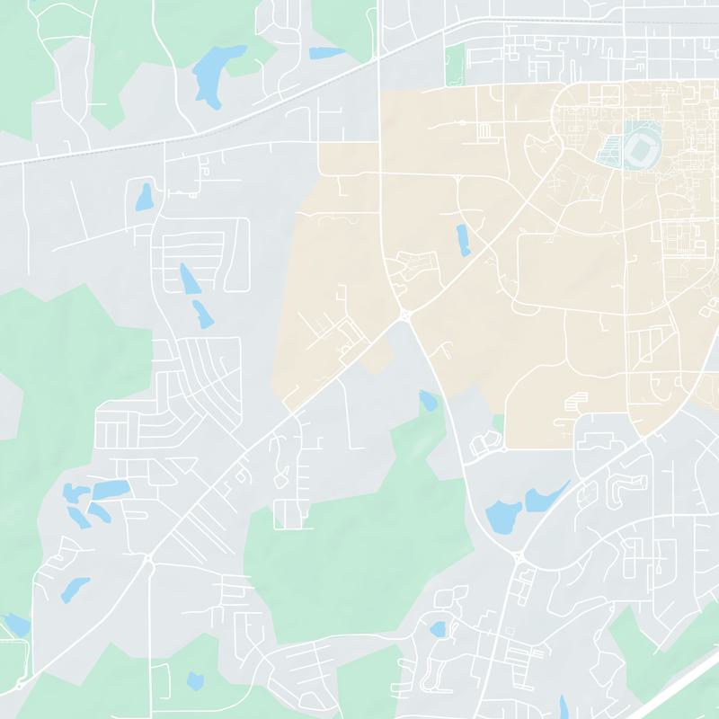 The corner of W. Thach and Wire Road, Located between Farmhouse and Sigma Nu's fraternity houses.  Parking is available in the Auburn University RO (overflow) parking lot at 901 W Thach Ave, Auburn, AL 36832., Auburn, 36830, AL, United States map image