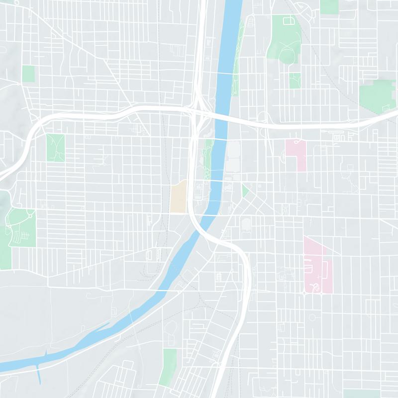 The Blue Bridge and Grand Rapids Public Museum, Grand Rapids, 49503, MI, United States map image