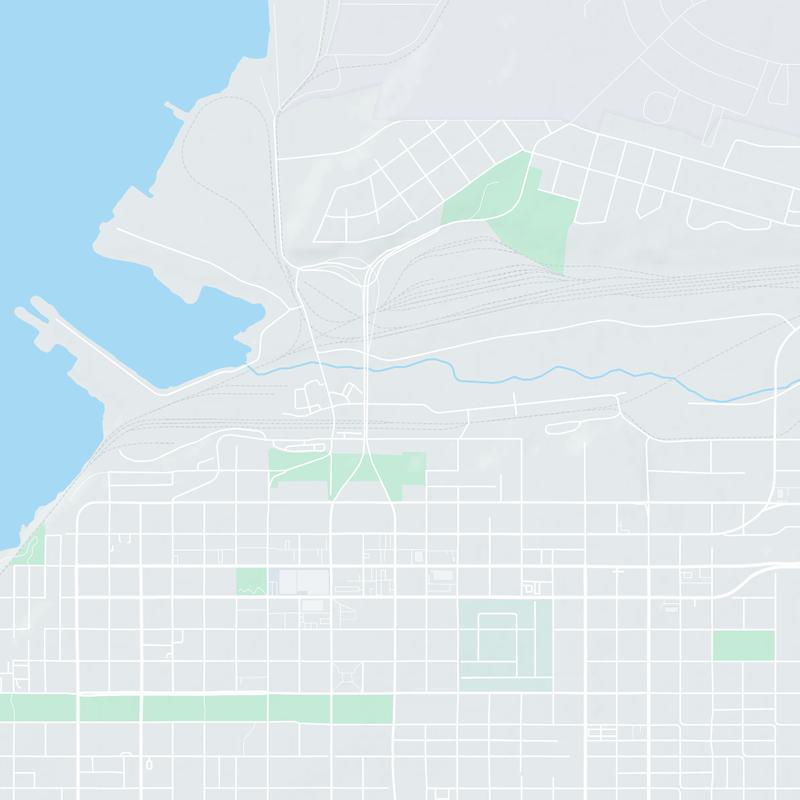 111 W Ship Creek Ave, East of the Comfort Inn Downtown, Anchorage, 99501, AK, United States map image