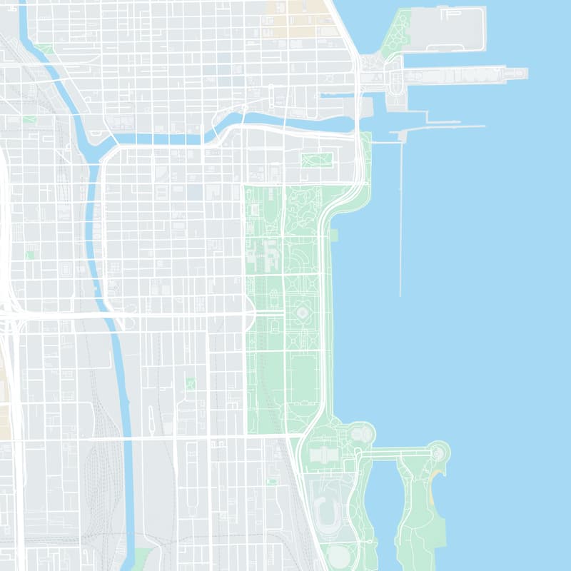 Grant Park Tennis Courts, 351 S Columbus Dr, Chicago, IL 60604, United States map image