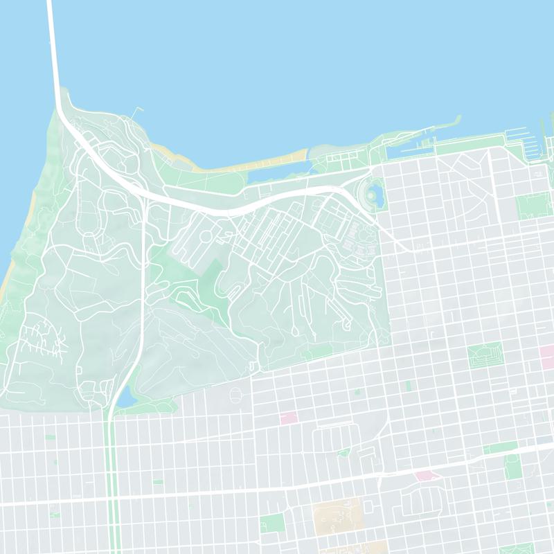 Barnard Ave @ Fernandez Street, Ecology Trail Head at the end of Barnard Avenue, San Francisco, 94118, CA, United States map image