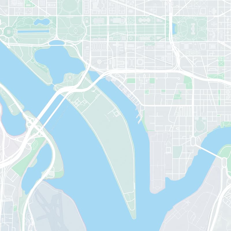 East Potomac Park (Hains Point), 972 Ohio Dr SW, Washington, 20024, DC, United States map image
